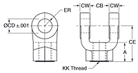 Rod Clevis Dimensions